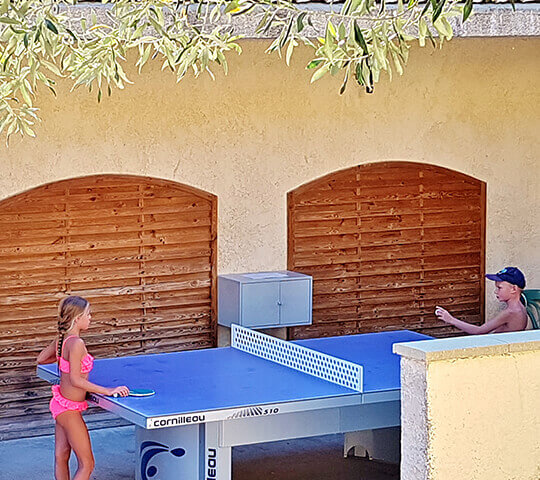 Activités au camping ping pong