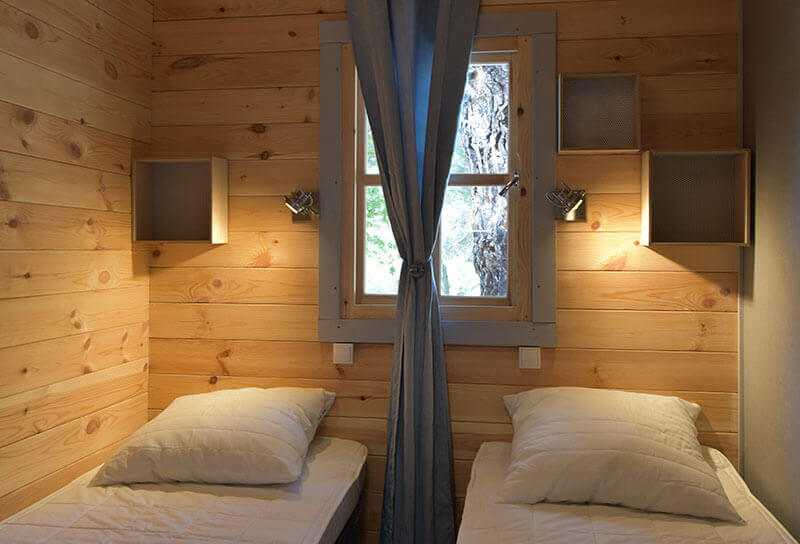 Chambre avec 2 lits simples Chalet confort Papillon