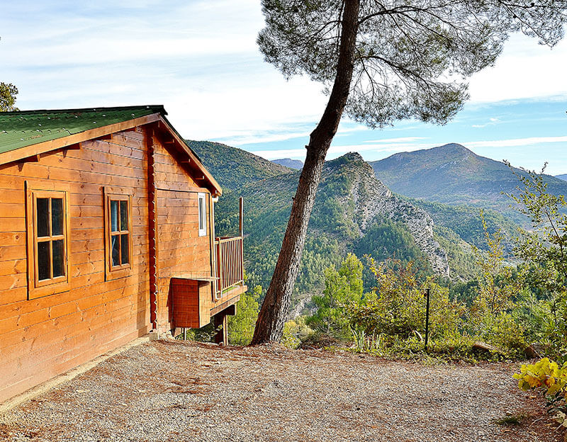 Chalet avec vue sur la Drôme provençcale